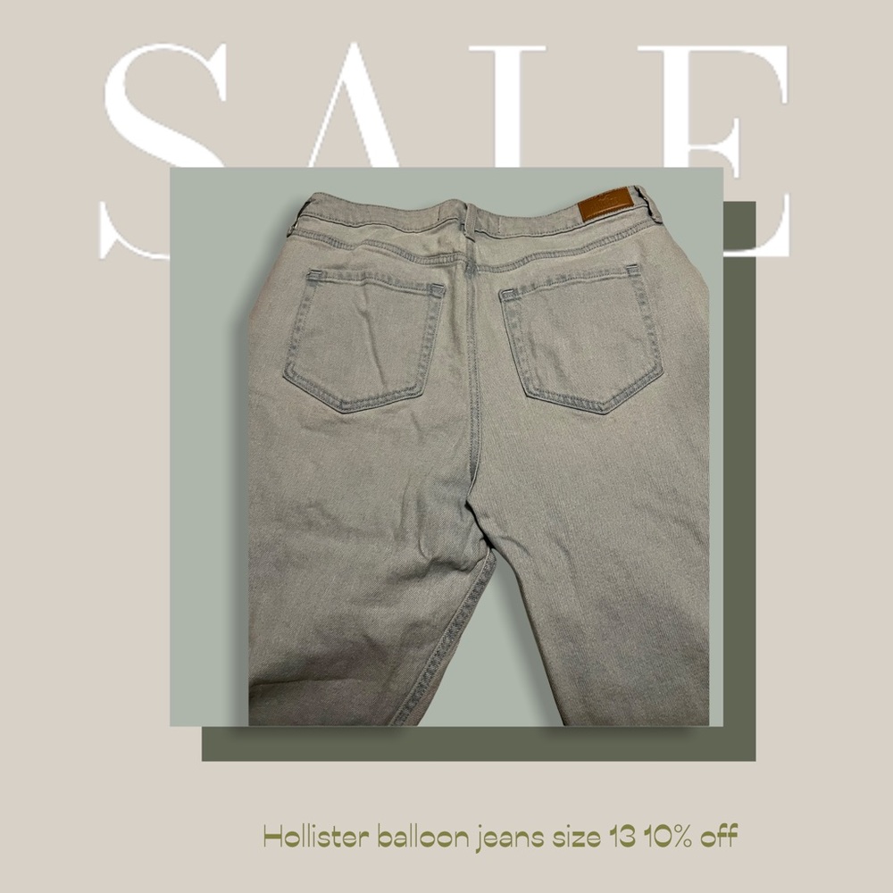 Hollister balloon jeans, slightly used
